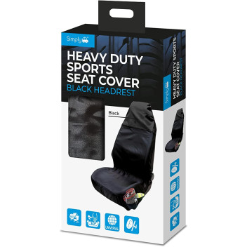 Protective Seat Cover Black - Waterproof Washable Uni Fit