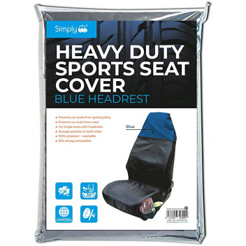 Protective Seat Cover Blue - Waterproof Washable Uni Fit