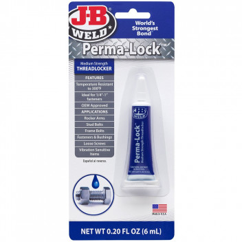 JB Weld Blue Thread Locker Perma Lock Med Strength 6ml