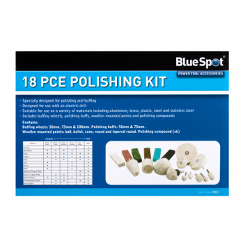 BlueSpot 18 Pce Polishing Kit