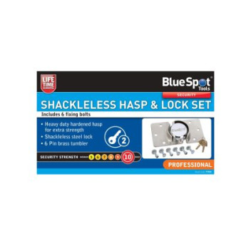 BlueSpot Shackleless Hasp & Lock Set