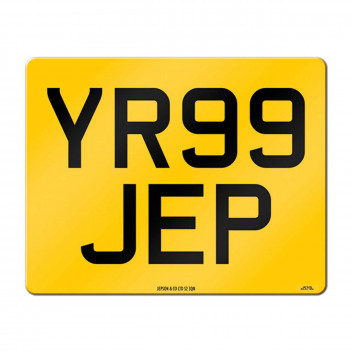 Rear Yellow Motorcycle Number Plate Square 237 x 178mm 145e