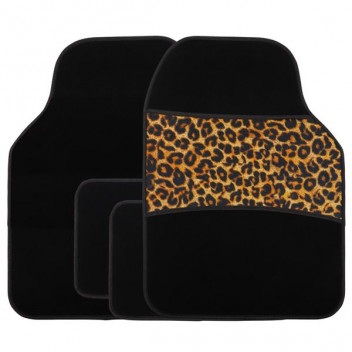 Streetwize Leopard Print Car Mats - Set of 4