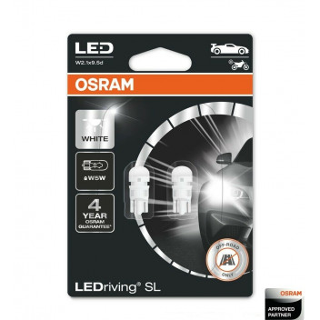 Osram W5W 501 LED 6000K Bulbs Twin Pack