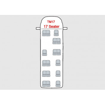 Town and Country TM17 Grey Transit 17 Seater Minibus Covers