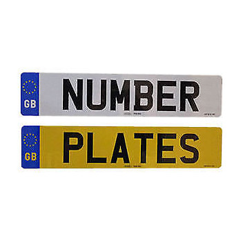 Pair Square Number Plates 284 x 210mm