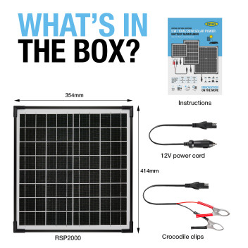 Ring 12V 20 watt Solar Battery Maintainer Micro Crystalline