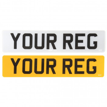 Pair Plain Number Plates Oblong 520 x 111mm