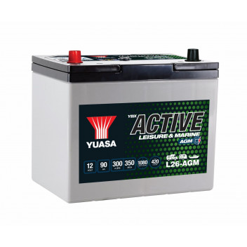 Yuasa Leisure Battery 90Ah 300A 420Cycles NCC=A 259x168x232