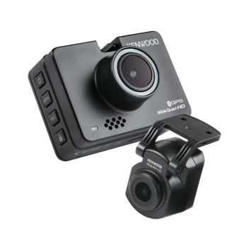Kenwood 2K Wide Quad HD DashCam with Rr Cam & Hardwire Kit