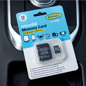 Ring Class10 U3 32GB Micro SD Card and adaptor to SD