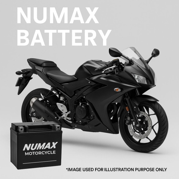 NUMAX 12V SEALED MOTORCYCLE BATTERY WITH ACID PACK 12V 6AH Y image
