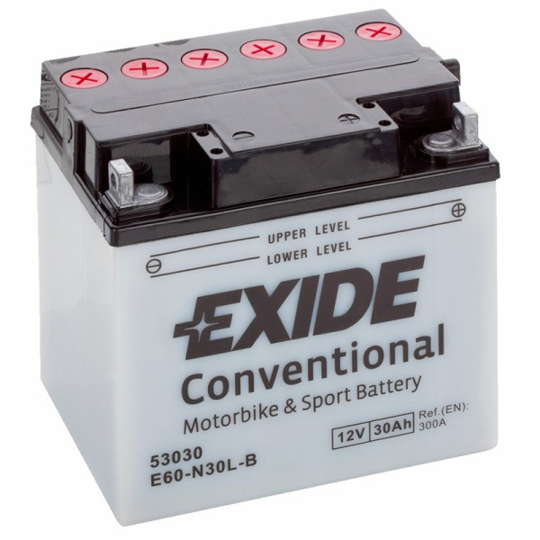 EXIDE 12V Motorcycle Battery - E60-N30L-B 12V 30AH image