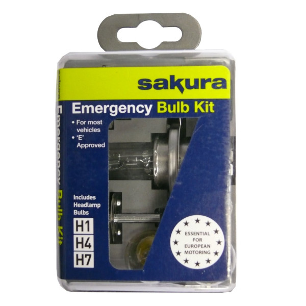 Sakura Emergency Bulb Kit includes H1  H4 &  H7 bulbs image