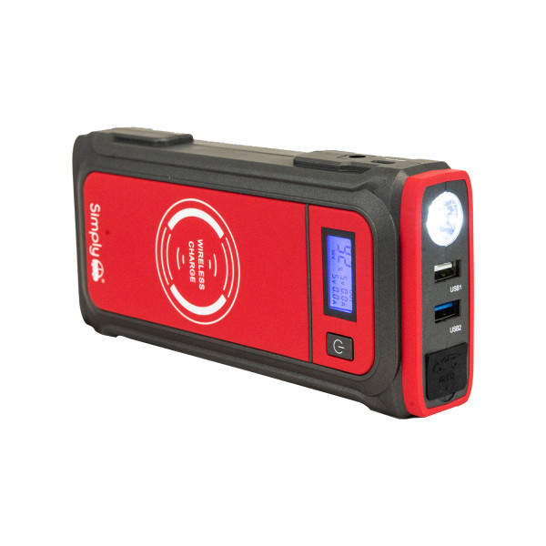 Simply 1000A 16000mAh Jump Starter/Powerbank up to 5L Diesel