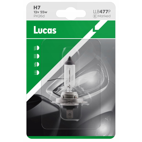 Lucas 12v 55w H7 PX26d \'E\' Bulb image