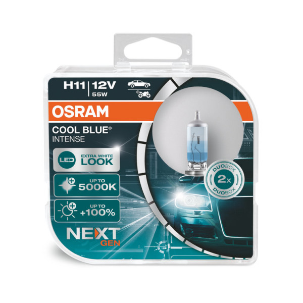 Osram H11 55w Cool Blue Intense Brighter Bulbs x 2 image