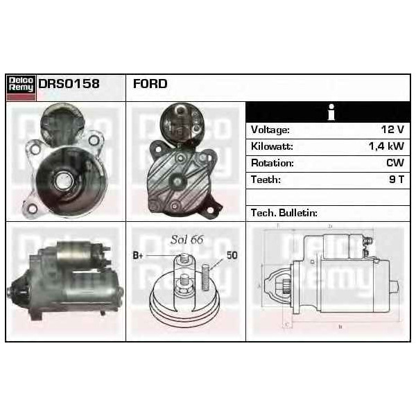 Delco Remy DRS0158 Exchange Starter Motor image