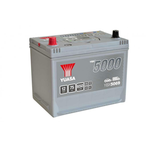 Yuasa YBX5069 12V 75Ah 650A Silver High Performance Battery image