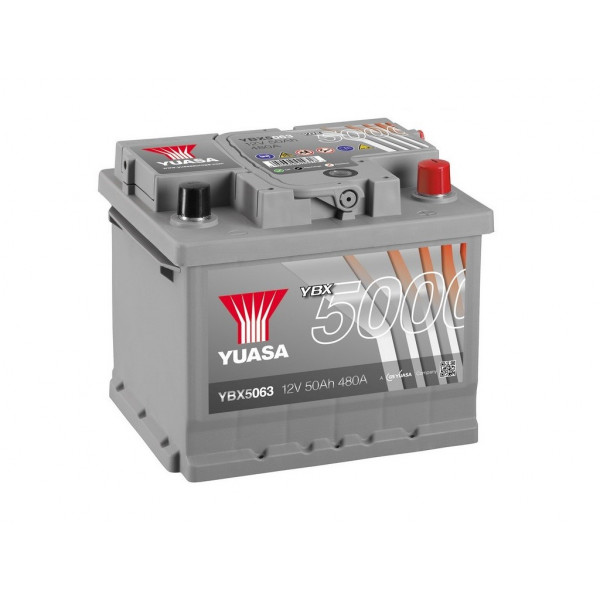 Yuasa YBX5063 12V 50Ah 480A Silver High Performance Battery image