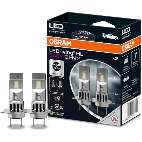 Osram LEDriving HL EASY Gen2 H7/H18 Bulb Twin Pack image