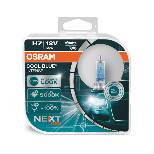 Osram H7 Cool Blue Intense 100% Brighter Headlamp Bulb X 2 image