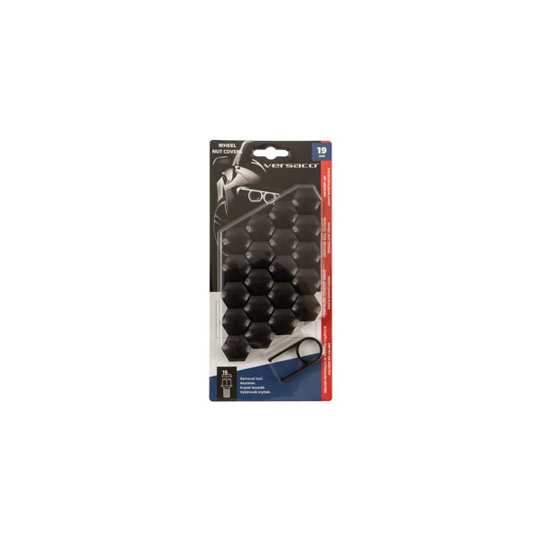 Versaco Wheel Nut Covers Black 19mm x 20 image